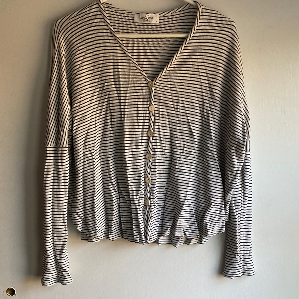 Carly Jean LA, S, blue and white stripe